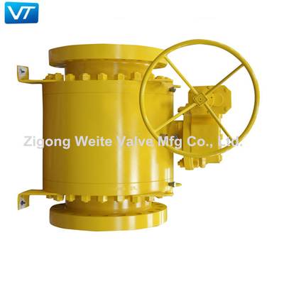 18&quot; vávula de bola de acero forjada 600LB LF2 de alta presión para el refinamiento del petróleo