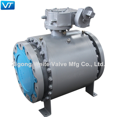 Vávula de bola grande eléctrica montada muñón del tamaño del cuerpo LF2 de la vávula de bola 16&quot; 300LB