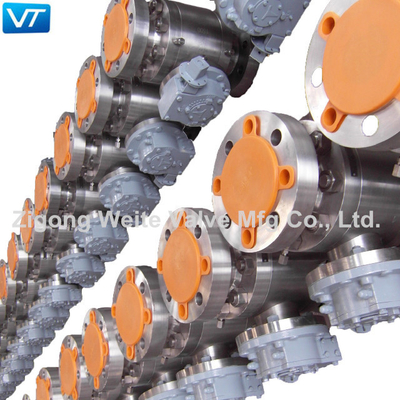 Vávula de bola de acero inoxidable del lote F316 API 607 para la producción de energía química del petróleo